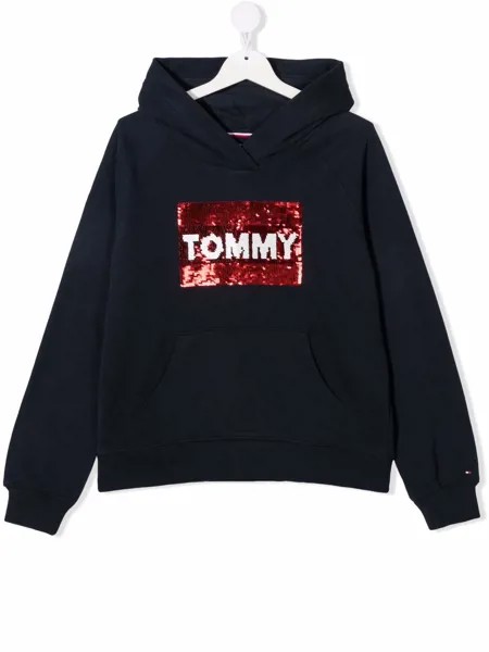 Tommy Hilfiger Junior худи с логотипом и пайетками