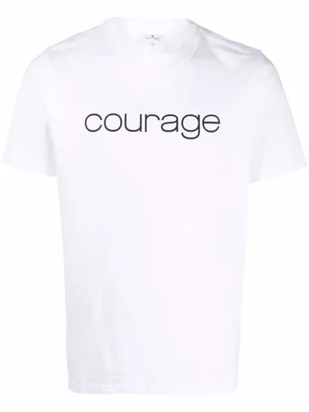 Courrèges футболка с принтом Courage