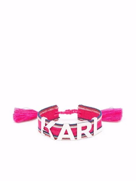 Karl Lagerfeld плетеный браслет с логотипом