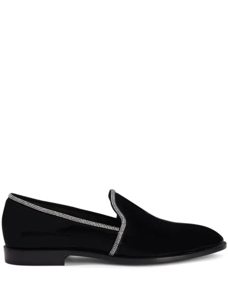 Giuseppe Zanotti лоферы Ariees с кристаллами, черный