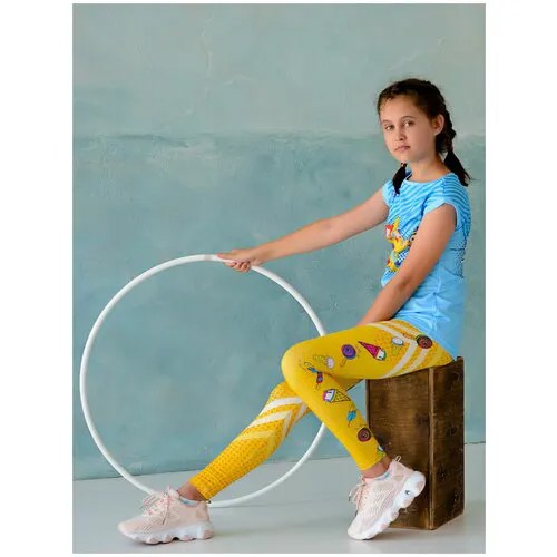 Легинсы CroSSSport, размер 128, желтый