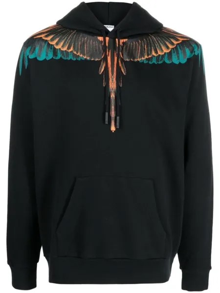 Худи с принтом Wings Marcelo Burlon County of Milan, черный