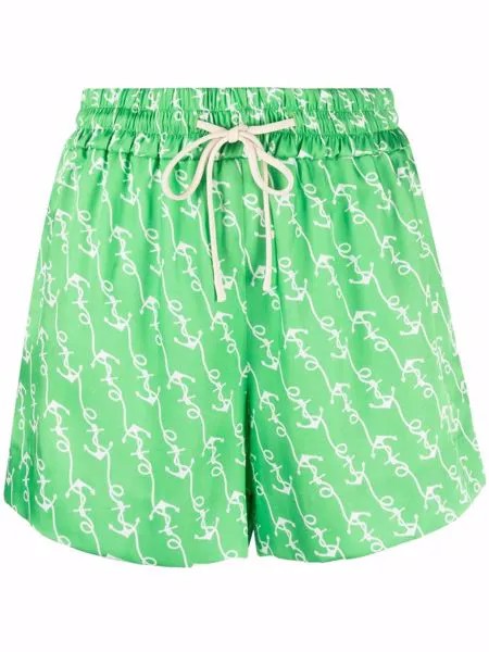 SANDRO anchor-print loose-fit shorts