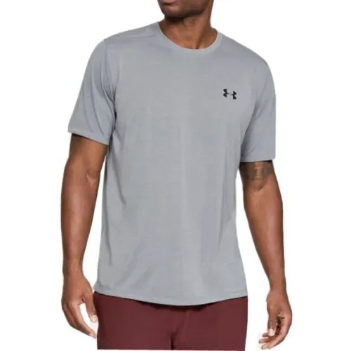 Рубашка Under Armour HeatGear, мужская, размер, маленький, с коротким рукавом, активный топ, серая #992