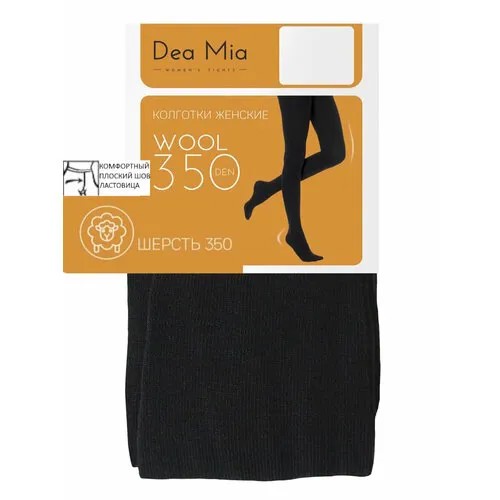 Колготки  DEA MIA Wool, 350 den, размер 4, черный