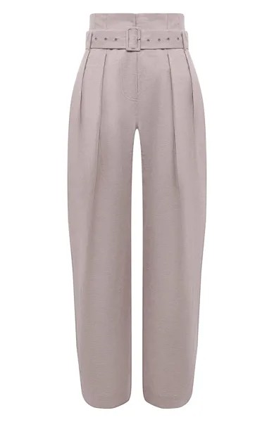 Брюки из хлопка и льна Low Classic