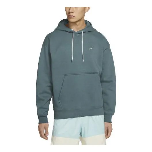 Толстовка Men's Nike Logo Embroidered Solid Color Fleece Lined Dark Green, зеленый
