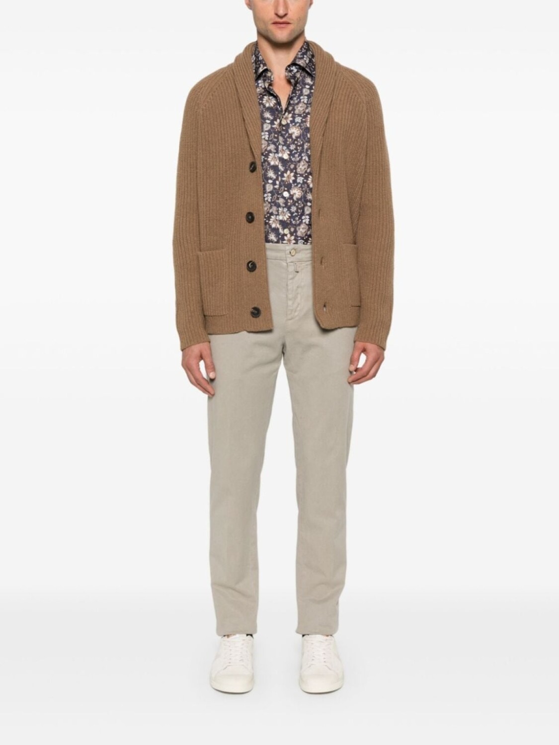 Kiton брюки из габардиновой ткани, серый