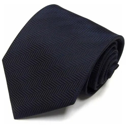 Однотонный темно-синий мужской галстук 810744