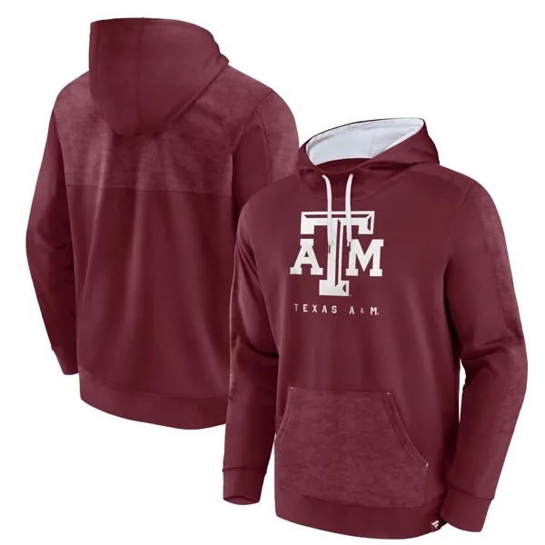 Мужской темно-бордовый пуловер с капюшоном Texas A&M Aggies Defender с логотипом бренда Fanatics