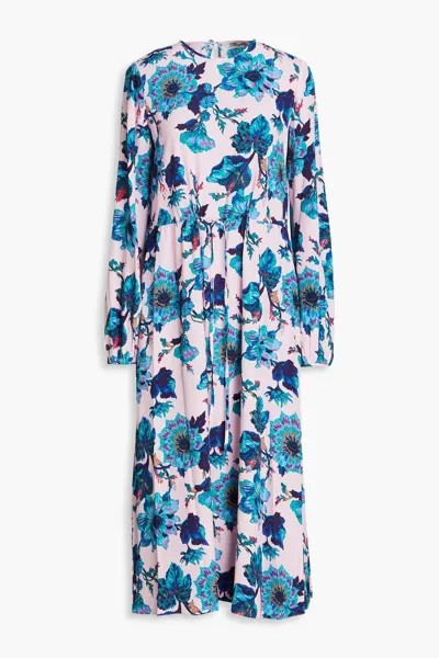 Платье миди из крепдешина Sydney с цветочным принтом DIANE VON FURSTENBERG, розовый