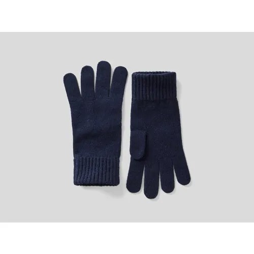 Перчатки UNITED COLORS OF BENETTON, демисезон/зима, размер S, синий