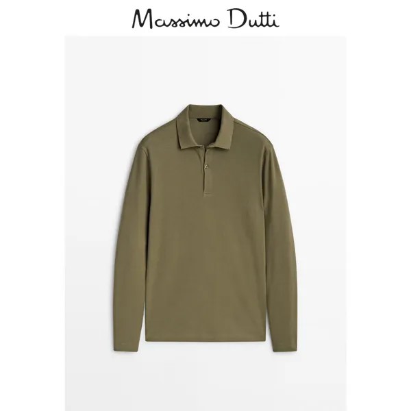 Рубашка-поло мужская Massimo Dutti, зеленый