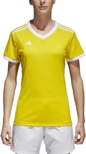 Женская футбольная майка adidas Tabela 18 с коротким рукавом, желтый/белый