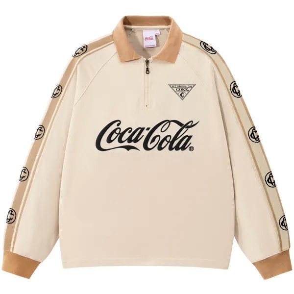 Рубашка-поло унисекс Coca-Cola, Светло-бежевый