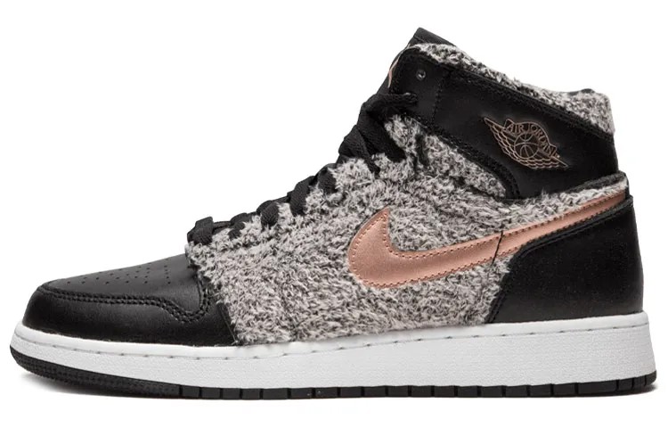 Jordan Air Jordan 1 Retro High GG Fleece Черный металлик Красная бронза (GS)