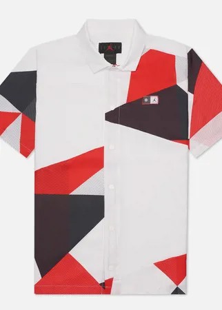 Мужская рубашка Jordan Printed Shooting All Over Print Quai 54, цвет белый, размер S