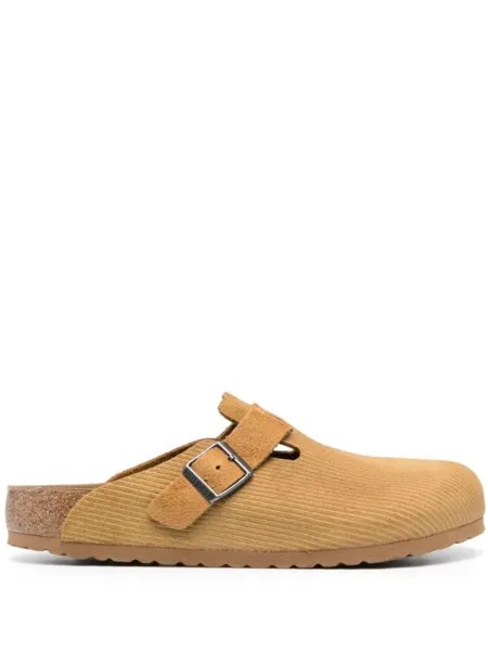 Birkenstock вельветовые слиперы Boston, нейтральный цвет