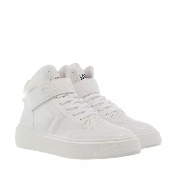 Кроссовки sporty mix cupsole high top velcro sneaker Ganni, белый