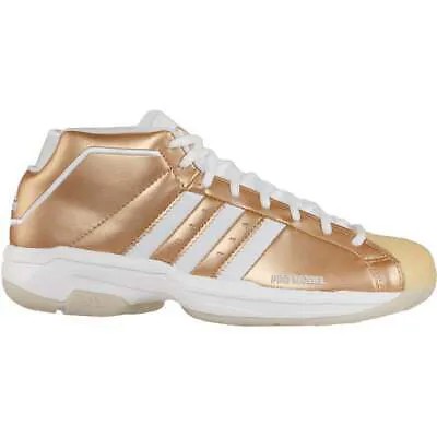 Adidas Pro Model 2G Баскетбольные мужские золотые, белые кроссовки Спортивная обувь FV8384