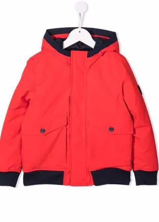 BOSS Kidswear пуховик с нашивкой-логотипом