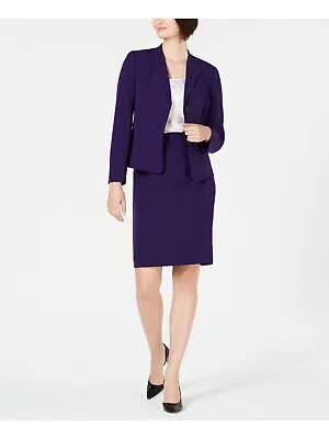 LE SUIT Женский фиолетовый костюм на молнии для работы, пиджак-карандаш, юбка, костюм 4