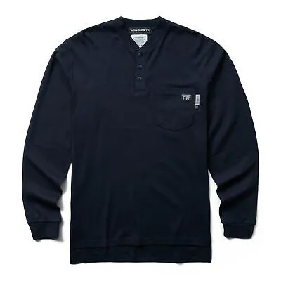 Росомаха Мужчины FR с длинным рукавом Henley Navy L Henley Рубашки Хлопок