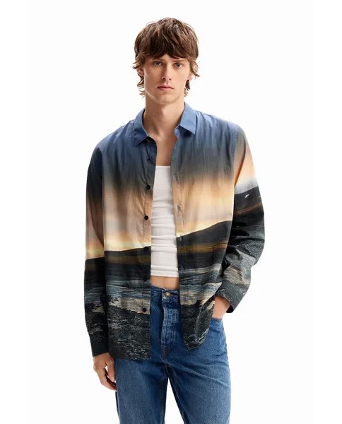 Рубашка для пейзажной фотографии Desigual, серый