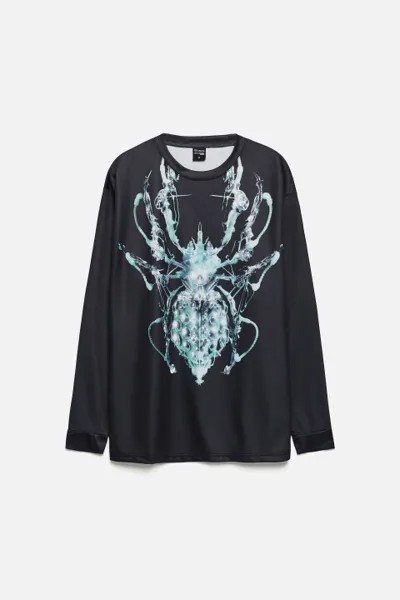 Лонгслив oversize с реалистичным принтом