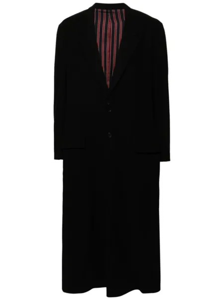 Yohji Yamamoto пальто с потайной застежкой, черный
