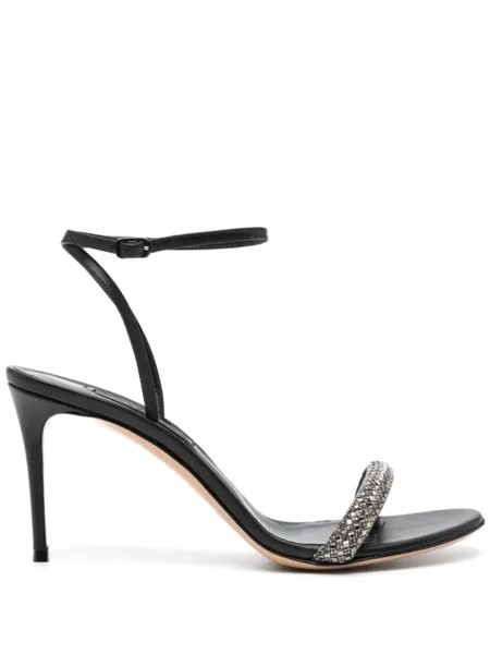 Casadei босоножки со стразами, черный