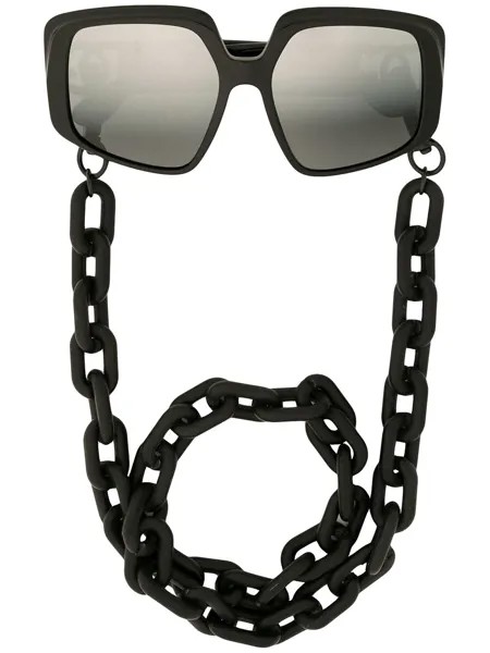 Dolce & Gabbana Eyewear солнцезащитные очки с цепочкой и логотипом DG