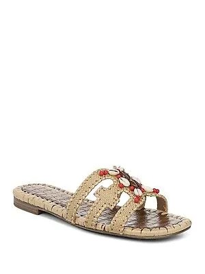 SAM EDELMAN Womens Brown 1/2 Block Beads Shells Bradie Slide Sals 6,5 м