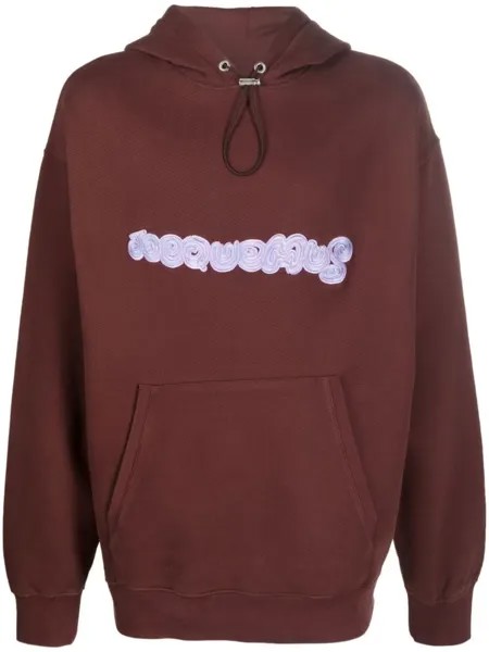 Jacquemus худи Le Sweatshirt Spirale, коричневый