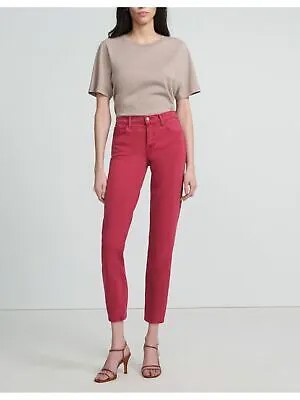 J BRAND Женские красные эластичные джинсы прямого кроя с карманами на молнии для юниоров 27