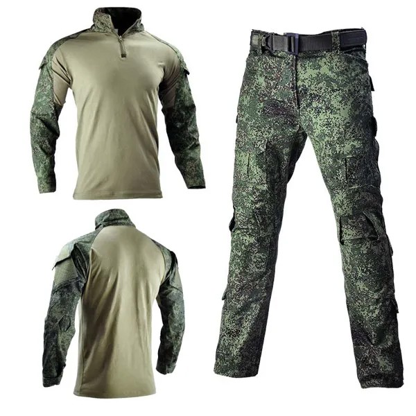 Военная Униформа русской армии камуфляжные костюмы Ghillie Safari тактические рубашки для страйкбола + подушечки Мужская одежда для охоты ветрозащитная одежда