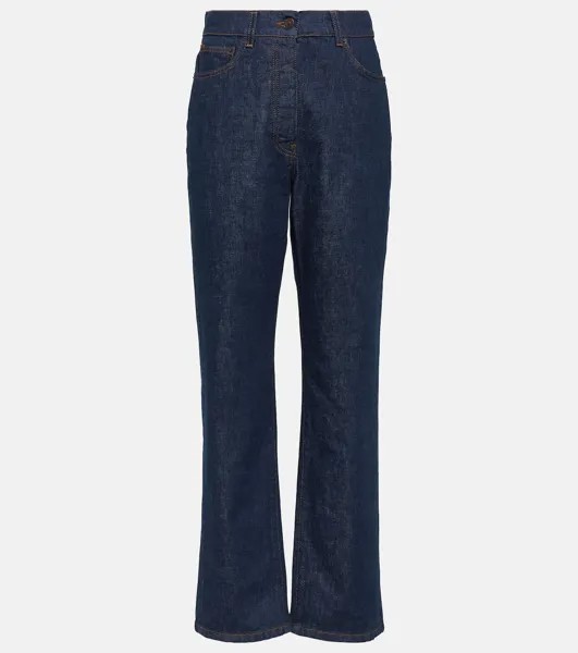 Прямые джинсы borjis с завышенной талией The Row, синий