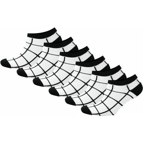 Носки STATUS, 6 пар, размер 25, черный, белый