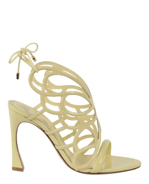 Босоножки Buffy 100 на каблуке Alexandre Birman, желтый