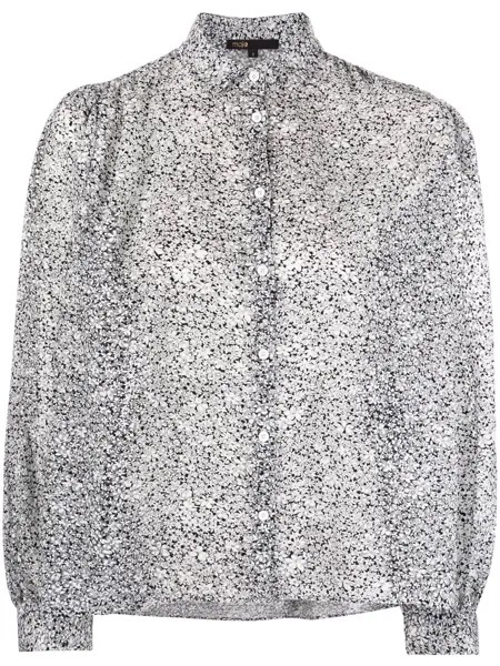 Maje floral-print puff-sleeve shirt