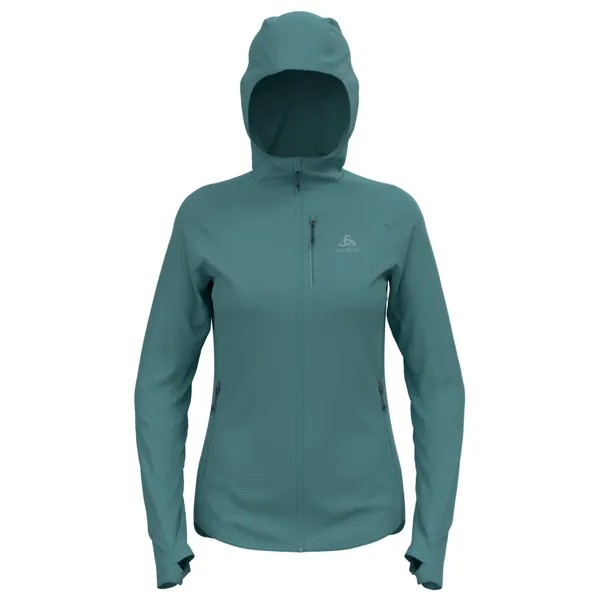 Лонгслив из мериноса Odlo Women's Ascent Micro PW 125 Mid Layer Full Zip, цвет Arctic