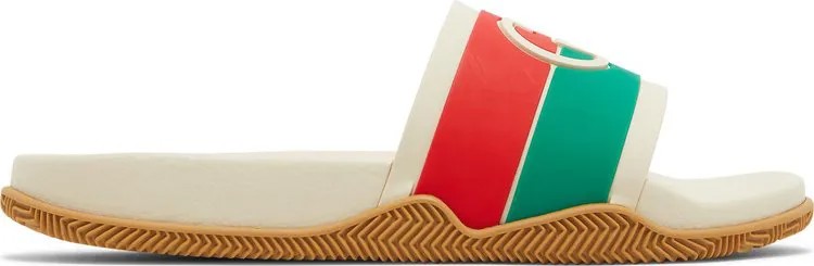 Сандалии Gucci Slide Interlocking G - Orange Green, зеленый