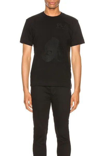 Футболка Comme des Garçons Flipped Heart Cotton, черный