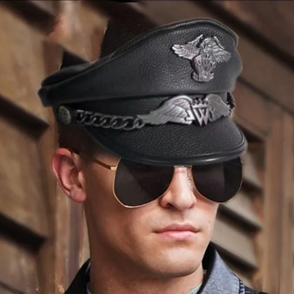 Кепка в стиле милитари Мужская, роскошная шапка в стиле тяжелого рыцаря, немецкий головной убор, корейский стиль, Белый/темно-синий цвета