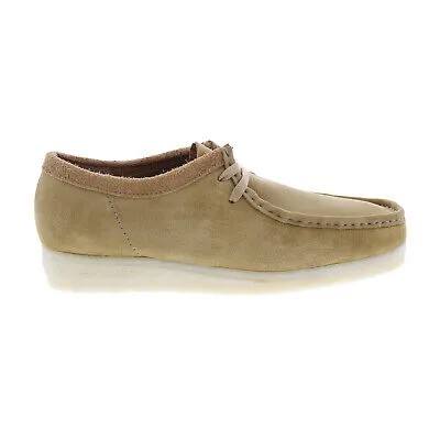 Clarks Wallabee 26166241 Мужские бежевые замшевые оксфорды и туфли на шнуровке повседневная обувь