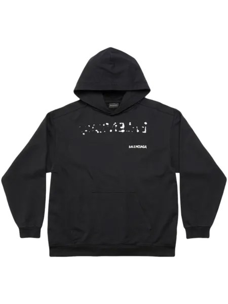 Balenciaga худи с логотипом, черный