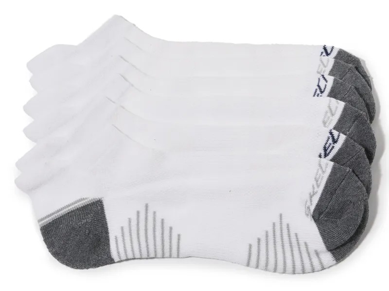 Носки мужские Skechers Terry Tab без выставок, 6 штук, белый / серый