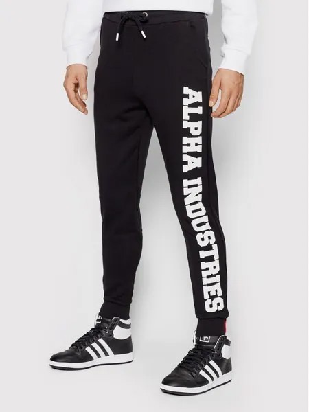 Спортивные брюки стандартного кроя Alpha Industries, черный
