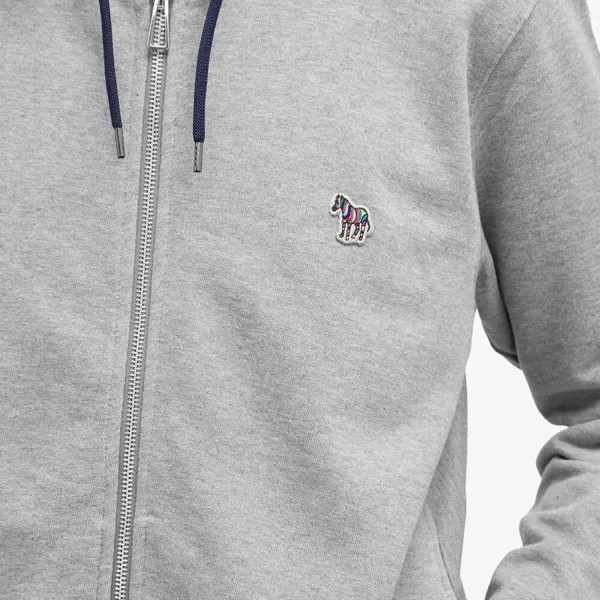 Paul Smith Толстовка на молнии с зеброй, серый