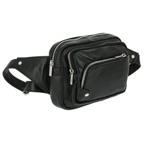 Мужская кожаная поясная сумка Versado B591 black